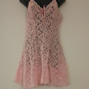 Delicates Pale Pink Lace Slip / Slip Dress. Beautiful Fairy Core Vibes. Size Med